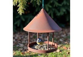Vogelvoederhuis Hangend Geroest Metaal - 55% Korting