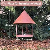Vogelvoederhuis Hangend Geroest Metaal - 55% Korting