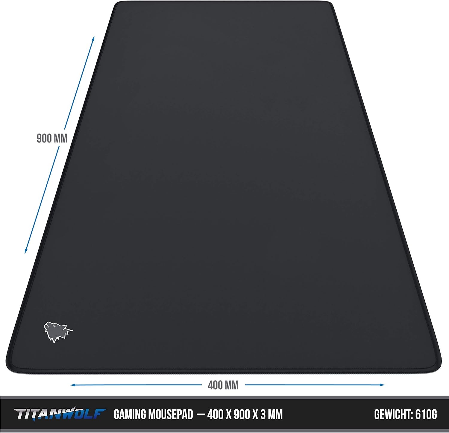 XXL Gaming Muismat 90x40cm Zwart - 30% Korting