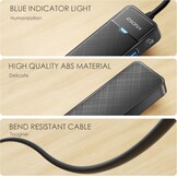 USB 3.0 Hub met 4 Poorten & 180cm Kabel - Ultraslank