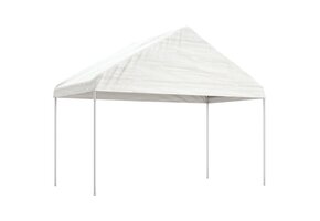 Prieel met Dak - Wit - 4.08m - 57% Korting