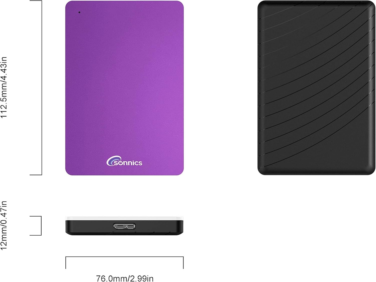 1TB Externe Harde Schijf Paars - USB 3.1 - 34% Korting