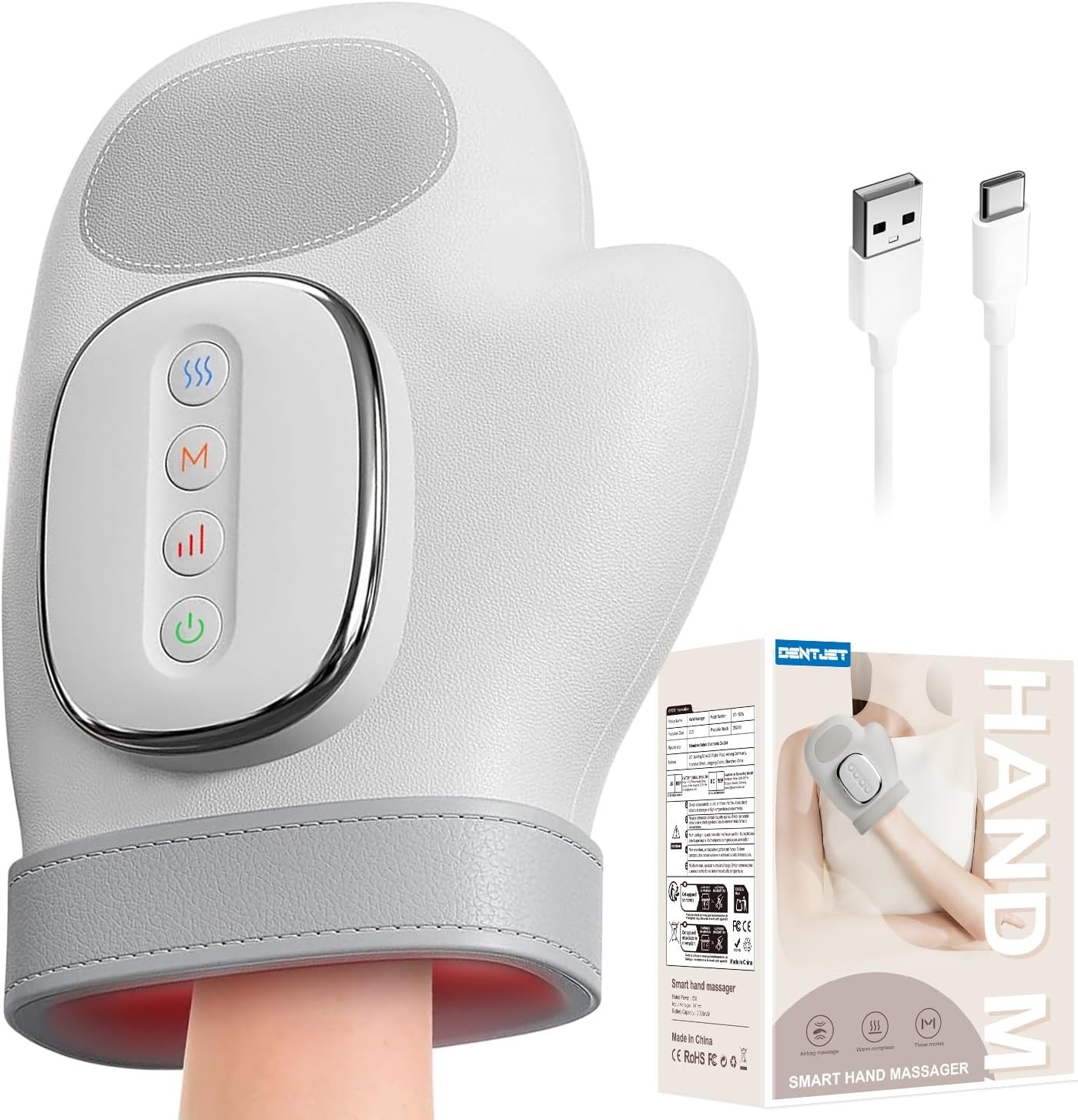Elektrische Handmassager: Warmte & Luchtcompressie | 34% Korting
