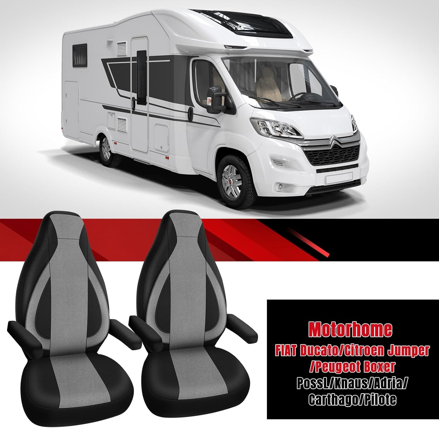 Camper Stoelhoezen Mesh Rood-melange (34% Korting)