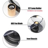 Retro Industriële Plafondventilator met Lamp - Goud - 35% Korting