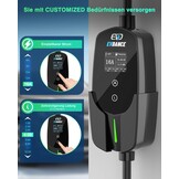 Mobiel Laadstation 11kW 3-Fase, 7.8m Kabel, Type 2, Instelbaar 6-16A