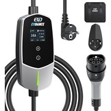 Mobiel Laadstation 11kW 3-Fase, 7.8m Kabel, Type 2, Instelbaar 6-16A