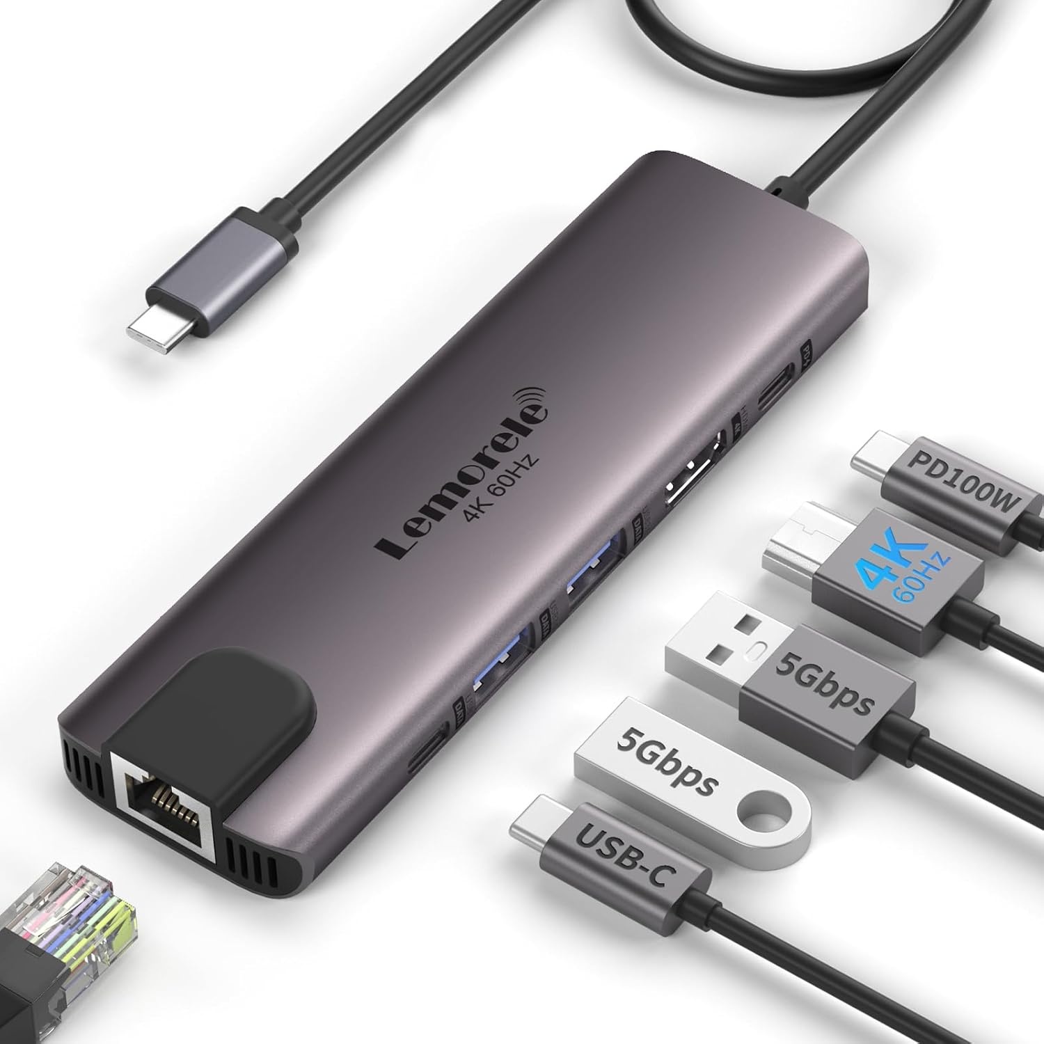 USB-C Hub 6-in-1 met 4K HDMI & 100W PD - 33% Korting