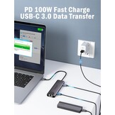USB-C Hub 6-in-1 met 4K HDMI & 100W PD - 33% Korting