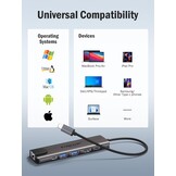 USB-C Hub 6-in-1 met 4K HDMI & 100W PD - 33% Korting