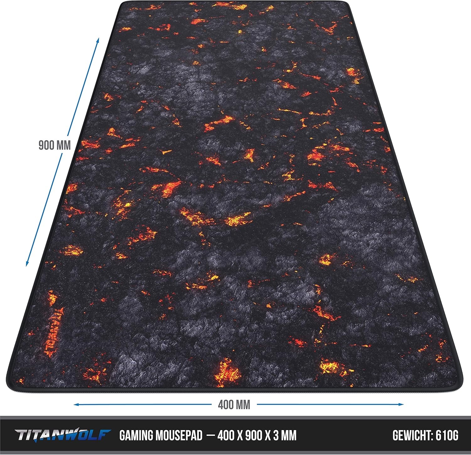 XXL Gaming Muismat 900x400mm | Lava | 31% Korting