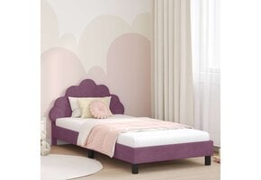 Paars Kinderbed met Hoofdbord - 80x200 cm - Fluweel - 34% Korting