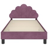 Paars Kinderbed met Hoofdbord - 80x200 cm - Fluweel - 34% Korting