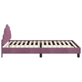 Paars Kinderbed met Hoofdbord - 80x200 cm - Fluweel - 34% Korting