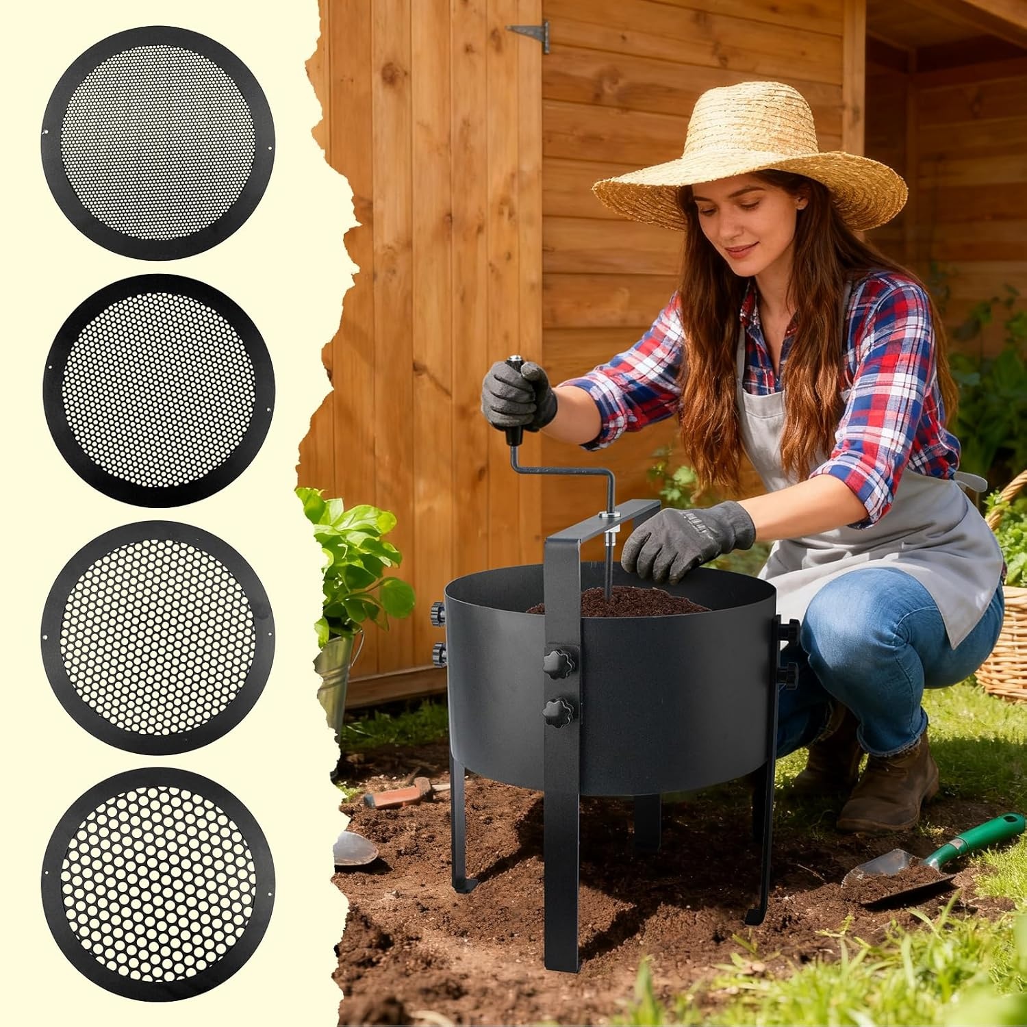 Tuinzeef RVS met Handslinger - 29% Korting