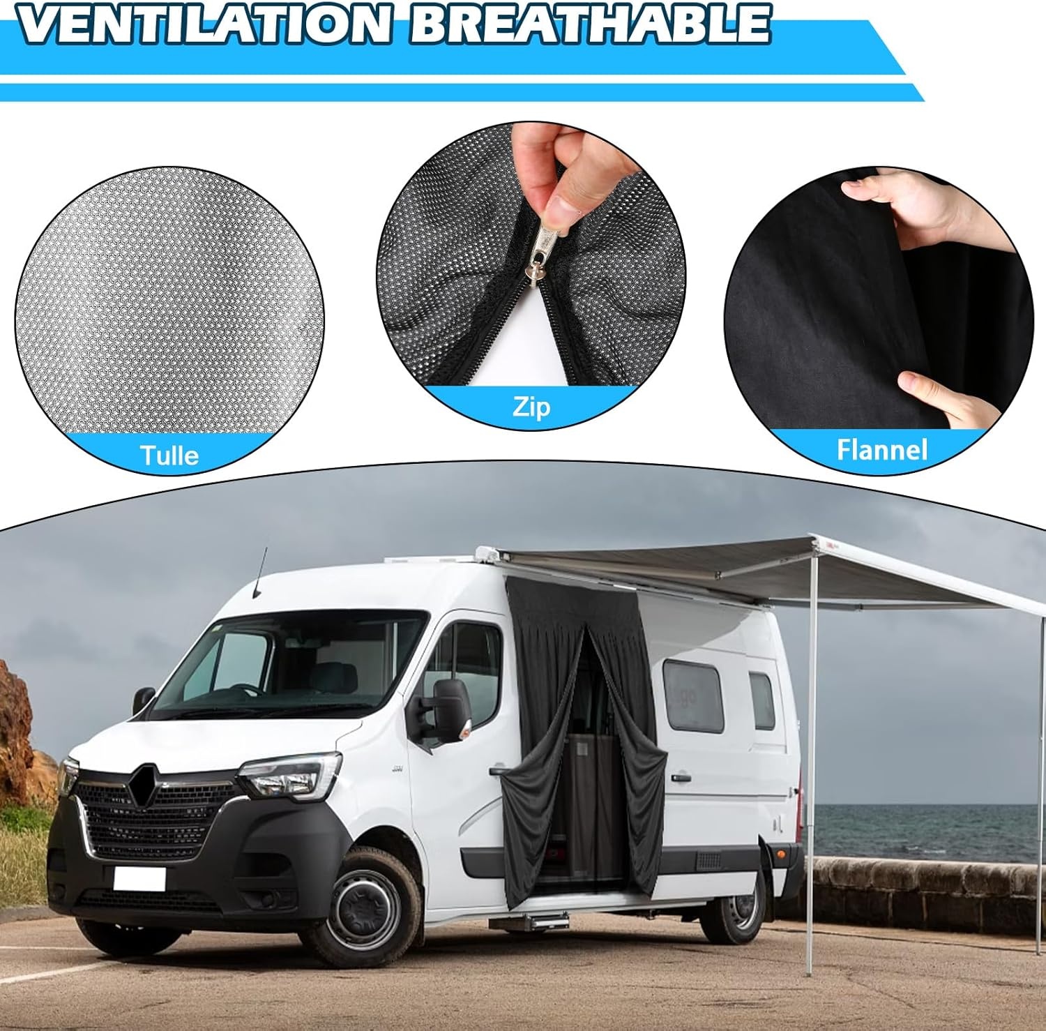 Muggennet voor Renault Master (2010-2024) - Zijdeur - 34% Korting