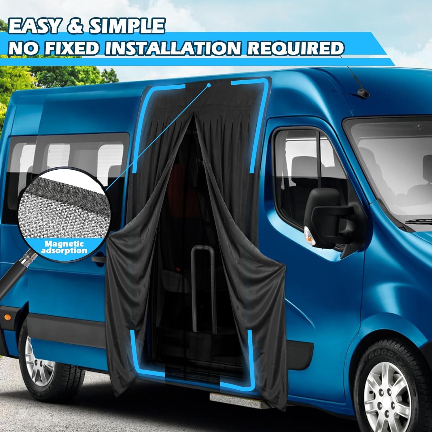 Muggennet voor Renault Master (2010-2024) - Zijdeur - 34% Korting