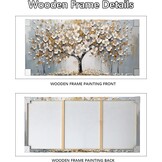 Canvas met Witte Bloemen Boom, 53% Korting!