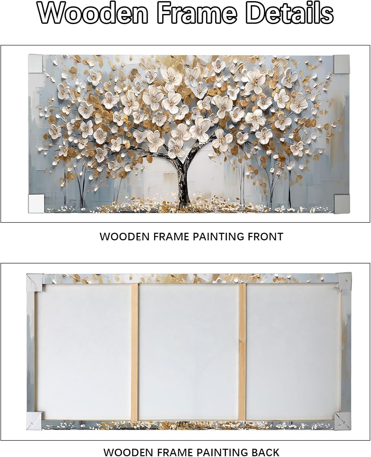 Canvas met Witte Bloemen Boom, 53% Korting!