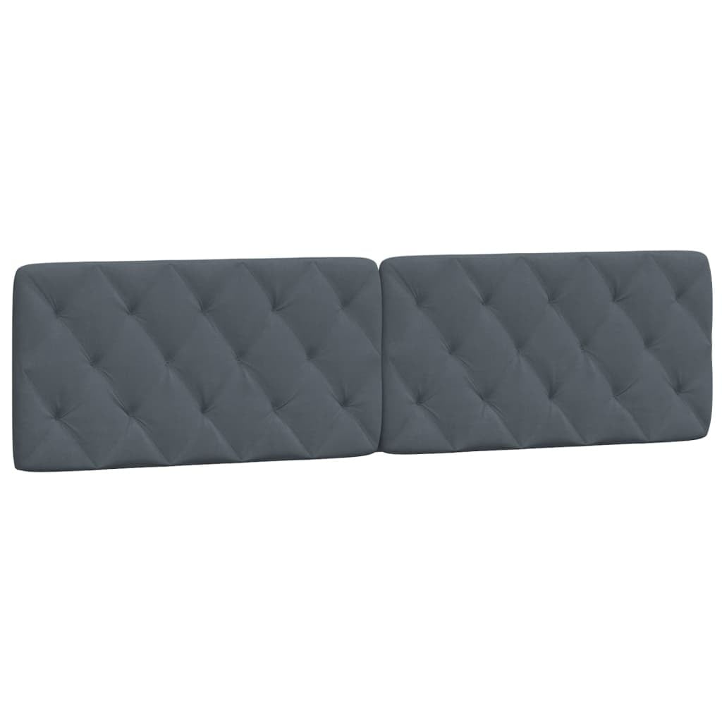 Hoofdbordkussen Fluweel Donkergrijs 200cm - 29% Korting