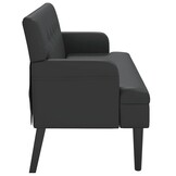 vidaXL Bankje met rugleuning 112x65,5x75 cm kunstleer zwart