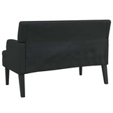 vidaXL Bankje met rugleuning 112x65,5x75 cm kunstleer zwart