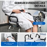 CO-Z 360° draaibare en glijbare douchekruk, 12-traps badkuip-transferbank met glijdende douchestoel voor senioren en gehandicapten (lange douchestoel) - Maat draagvermogen 150 kg