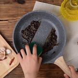 Bakpannen inductie met Anti-aanbaklaag 20cm 24cm 28cm, Omelet Pan Bakpanne Braadpannen Koekenpan, Gegoten Aluminium Granieten Pan, Aanpassen aan Gasfornuis en Inductiefornuis.