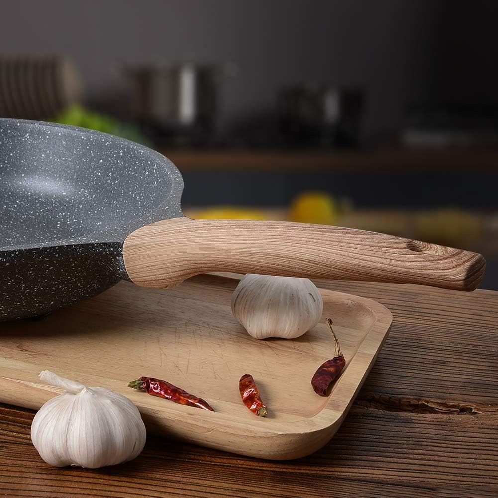 Bakpannen inductie met Anti-aanbaklaag 20cm 24cm 28cm, Omelet Pan Bakpanne Braadpannen Koekenpan, Gegoten Aluminium Granieten Pan, Aanpassen aan Gasfornuis en Inductiefornuis.
