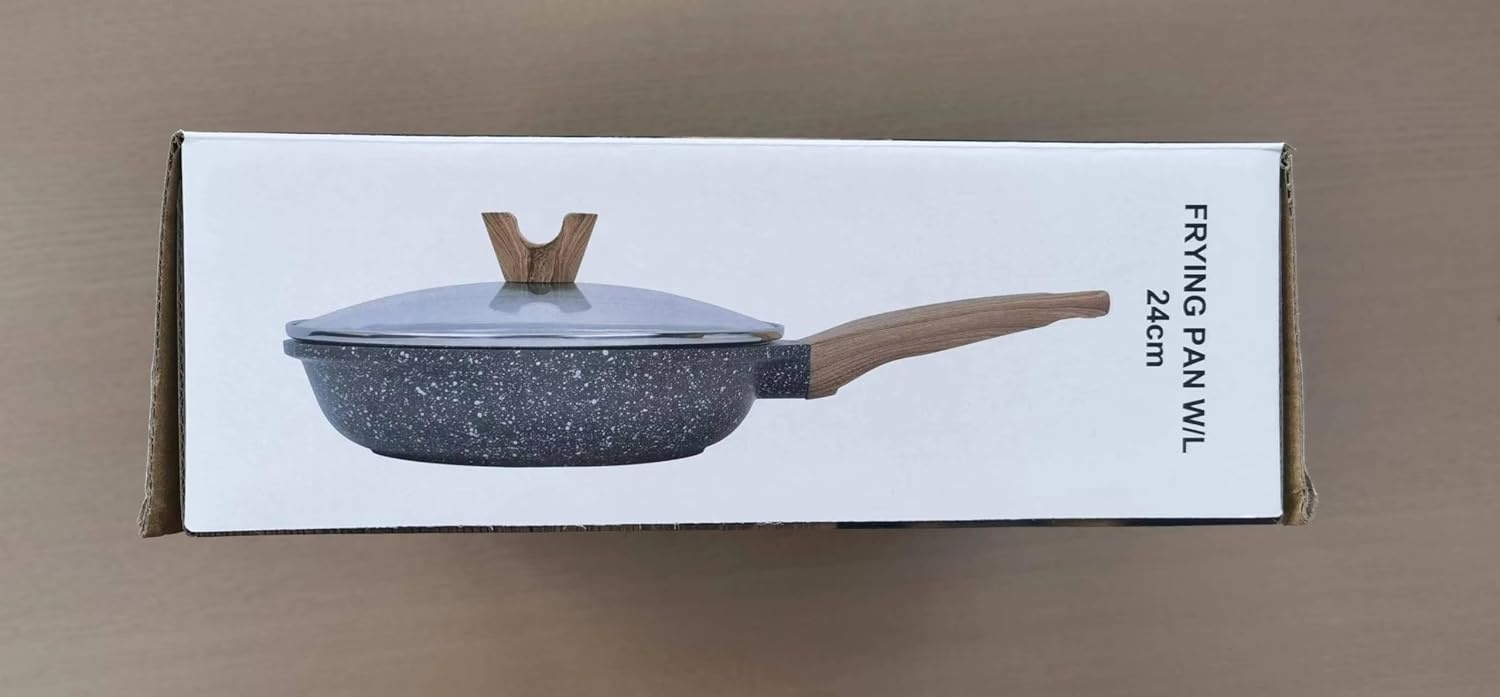 Bakpannen inductie met Anti-aanbaklaag 20cm 24cm 28cm, Omelet Pan Bakpanne Braadpannen Koekenpan, Gegoten Aluminium Granieten Pan, Aanpassen aan Gasfornuis en Inductiefornuis.
