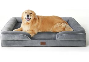 Orthopedisch Hondenbed Groot (122x89cm) - Grijs | 29% Korting