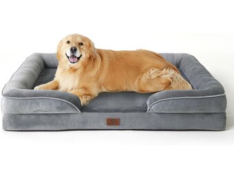 Orthopedisch Hondenbed Groot (122x89cm) - Grijs | 29% Korting