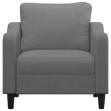 vidaXL Fauteuil 60 cm stof donkergrijs