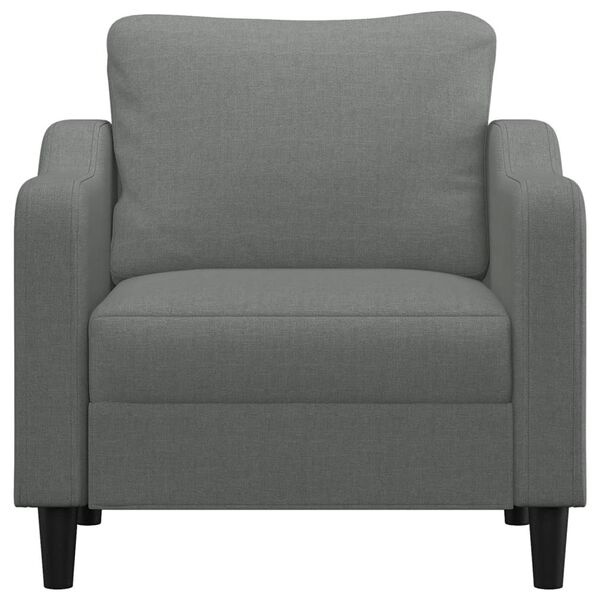 vidaXL Fauteuil 60 cm stof donkergrijs
