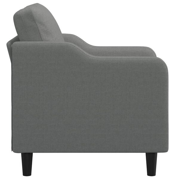 vidaXL Fauteuil 60 cm stof donkergrijs