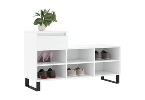 Schoenenkast bewerkt hout wit - 102x36x60 cm (46% korting)