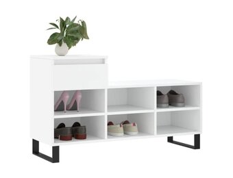 vidaXL Schoenenkast 102x36x60 cm bewerkt hout wit