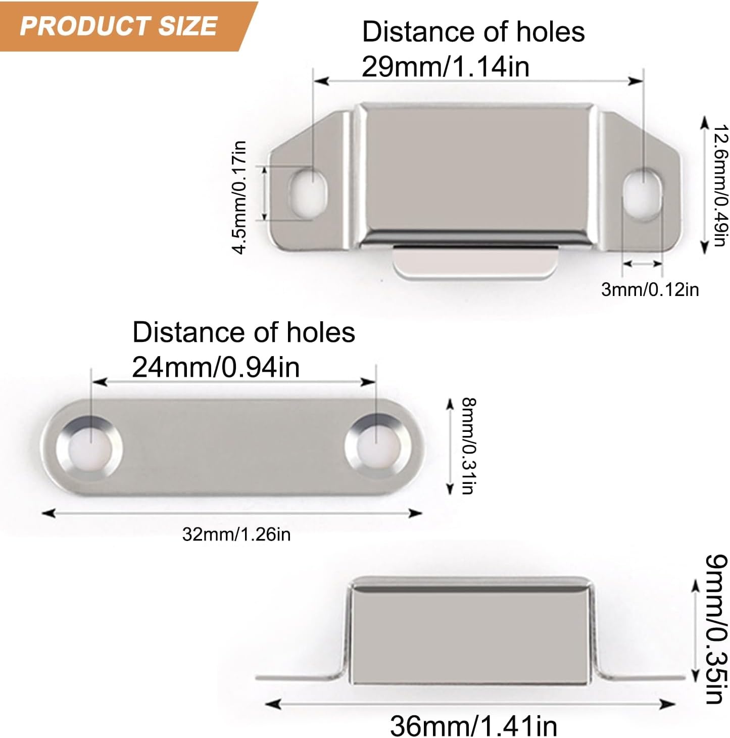 Magneetsluitingen met nagels, magneten voor kastdeuren, magneetvergrendeling kast, magneet kastdeuren, magneet deursluiter, magneet voor kastdeuren, sterke kastmagneten, deurmagneet, balkondeur