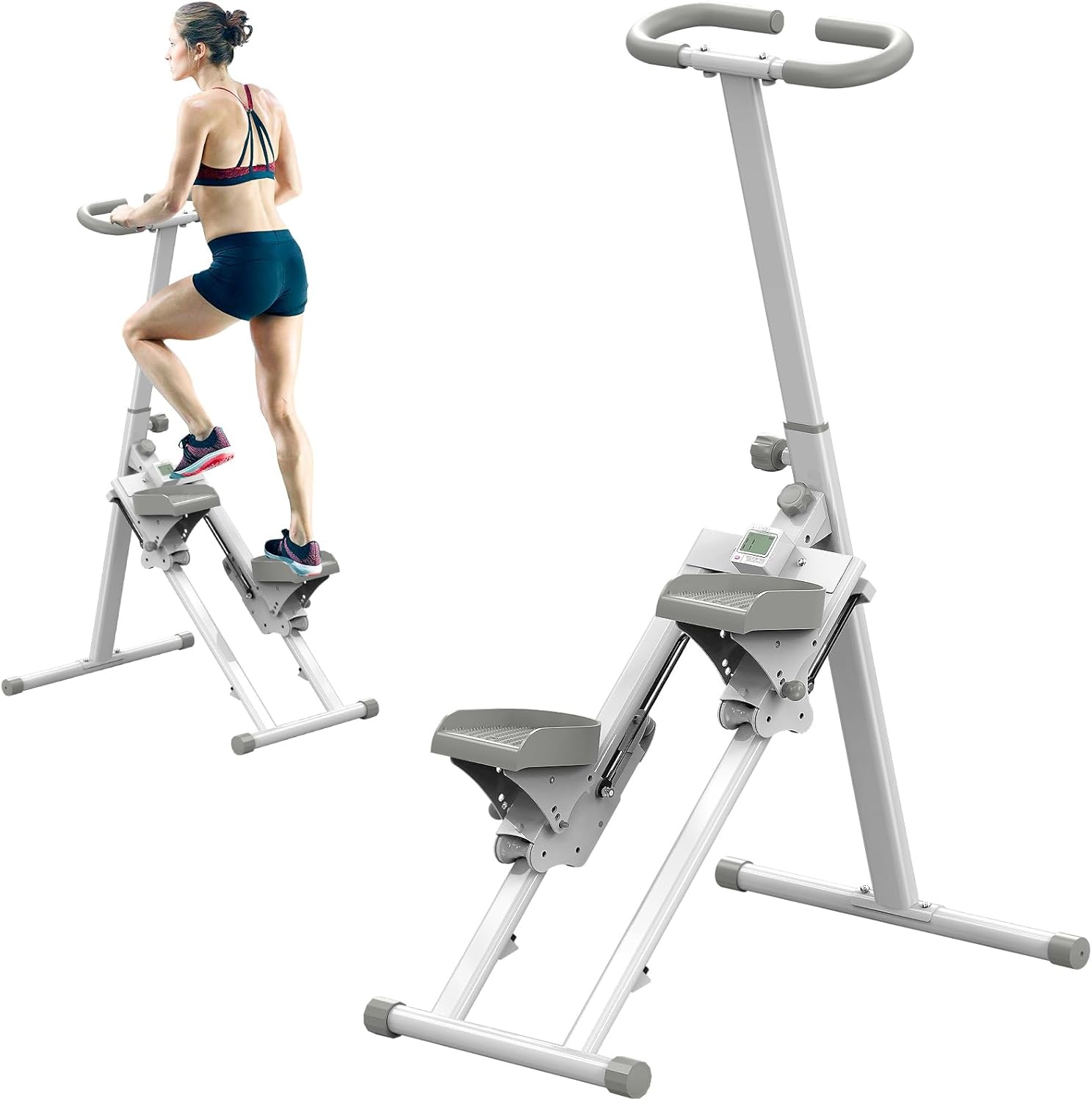 Trap Stepper voor Home Gym Oefening, Trap Master Opvouwbaar, Verticale Klimmer Machine voor Full-Body Training, 300 lbs Laadvermogen (horizontale balk)