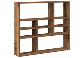 Ruim Wandschap 90x16x78 cm - Bewerkte Hout - Oud Houtkleurig | 51% Korting!