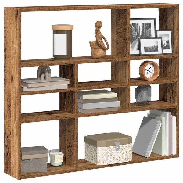 vidaXL Wandschap 90x16x78 cm bewerkt hout oud houtkleurig