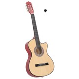 vidaXL Gitaar cutaway met 6 snaren western akoestisch 38" lindenhout