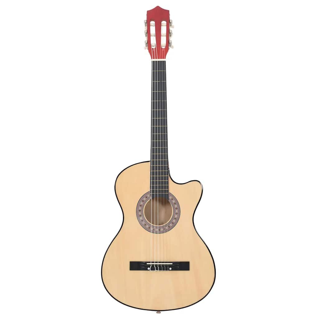 vidaXL Gitaar cutaway met 6 snaren western akoestisch 38" lindenhout