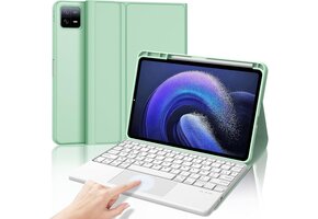 Hoes met AZERTY Toetsenbord & Trackpad voor Xiaomi Pad 6/6 Pro 11" Lichtgroen - 66% Korting
