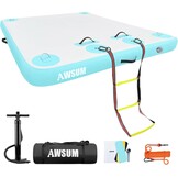 AWSUM Opblaasbaar Zwemplatform / Air Dock Groen 240x180x15cm