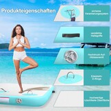 AWSUM Opblaasbaar Zwemplatform / Air Dock Groen 240x180x15cm