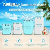 AWSUM Opblaasbaar Zwemplatform / Air Dock Groen 240x180x15cm
