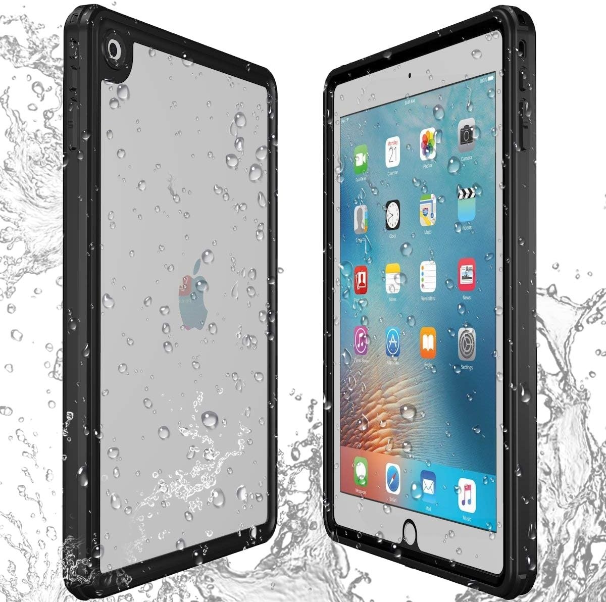 AICase Waterdichte beschermhoes voor Apple Ipad Pro 9,7 inch (2017/2018) met Touch ID, zeer gevoelig, waterdichte beschermhoes met geïntegreerde displaybescherming voor iPad Pro 9,7 inch tablet - Maat pour iPad 9,7" 5e/6e génération (2017/2018)