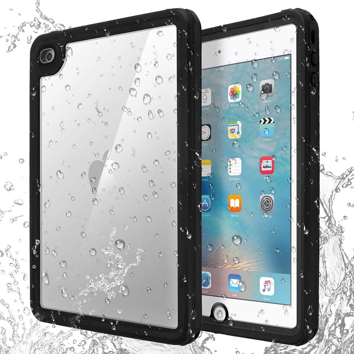 AICase Waterdichte beschermhoes voor Apple Ipad Pro 9,7 inch (2017/2018) met Touch ID, zeer gevoelig, waterdichte beschermhoes met geïntegreerde displaybescherming voor iPad Pro 9,7 inch tablet - Maat pour iPad 9,7" 5e/6e génération (2017/2018)