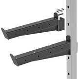 Kipika Veiligheidsspotterarmen voor 2" x 2" Power Racks met 5/8" of 1" gaten - Heavy Duty Barbell veiligheidsvangsten met rubberen pad - verstelbaar en eenvoudig te installeren - Set van 2